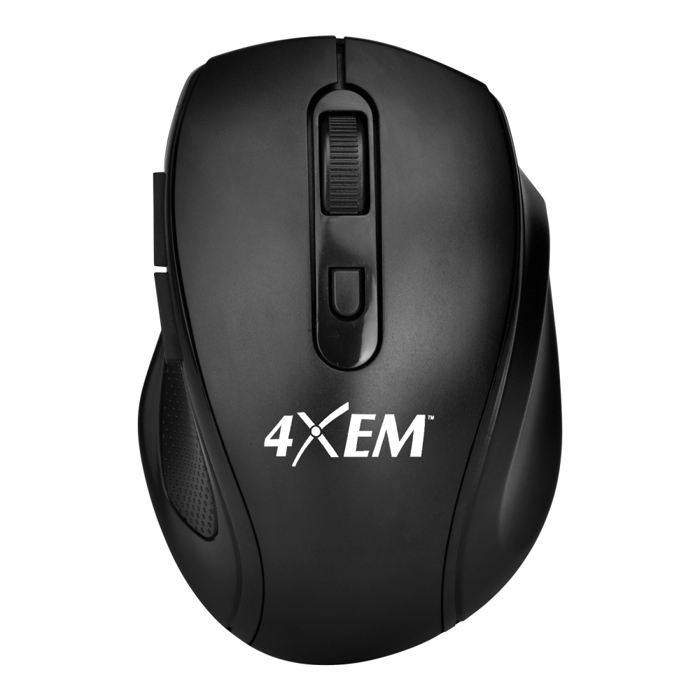 Picture of 4xem 4XWLSMS1 Right-hand RF Wireless Plus USB Type-A Optical Mouse&#44; Black