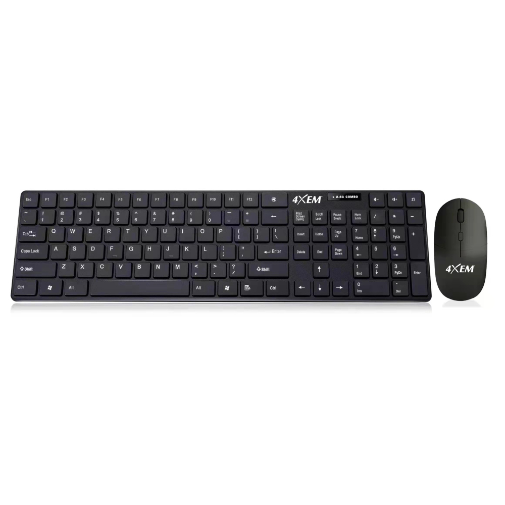 Picture of 4xem 4XWLSKMS1 RF Wireless Plus USB QWERTY English Keyboard&#44; Black