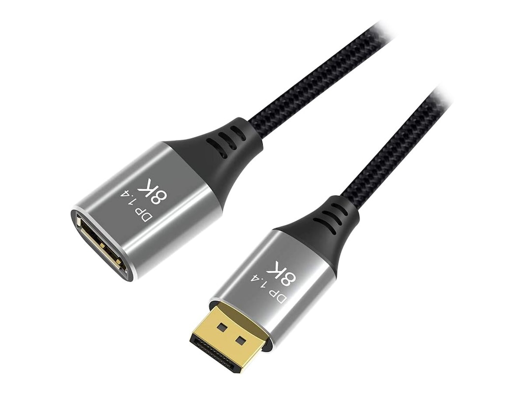 Picture of 4xem 4XDP02550CM 1.5 ft. Displayport Male to Female Cable with 8K 60HZ & 4K 144HZ&#44; Black