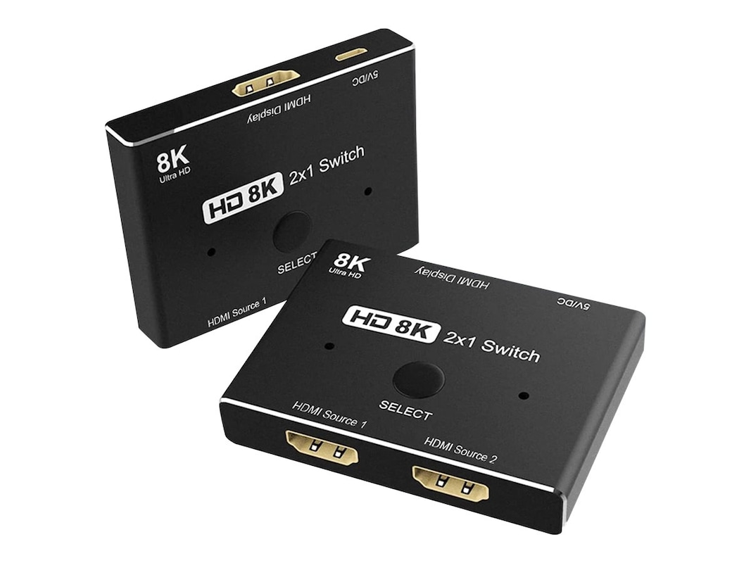 Picture of 4xem 4XHSP0901 4XEM 2X1 8K 2-in-1 Out HDMI Switch&#44; Black