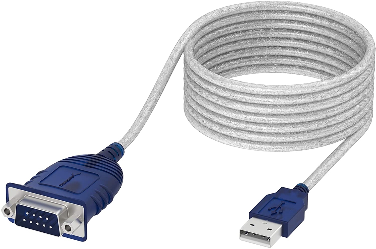 Picture of Sabrent CB-9PTF 10 ft. USB 2.0 to Serial 9-pin Db-9 Adap Rs-232 Converter Cable&#44; Blue & White