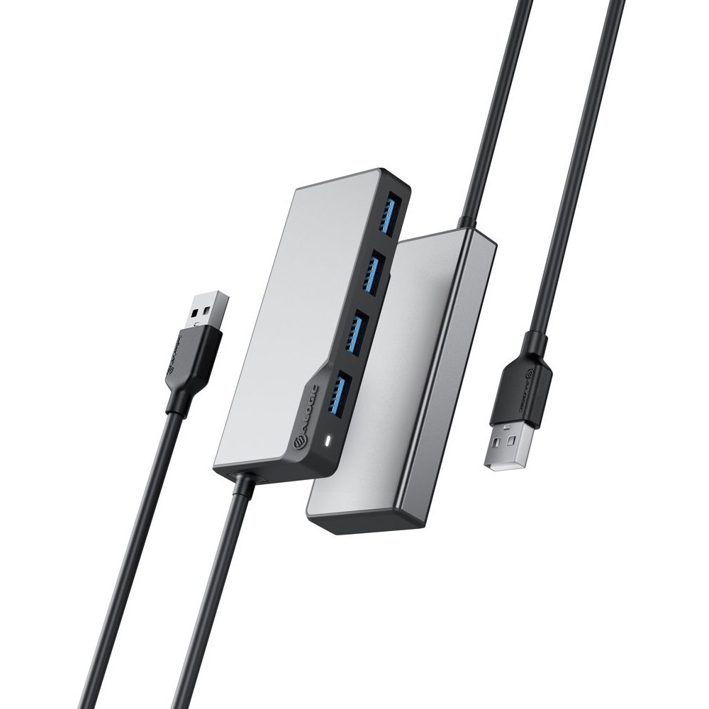 Picture of Alogic UAFUUA-SGR USB-A Fusion SWIFT 4-in-1 Hub&#44; Space Grey