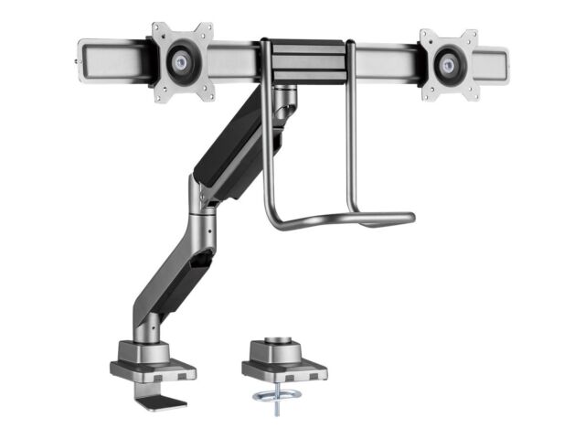 Picture of Amer Networks HYDRA2HANDLEBAR Dual-Monitor Articulating Mounting Arm for 17-32 in. Monitors, Space Grey