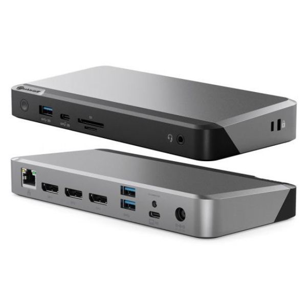 Picture of Alogic DUPRMX3-WW MX3 USB-C Triple Display DP Alt Mode Docking Station&#44; Space Grey & Black