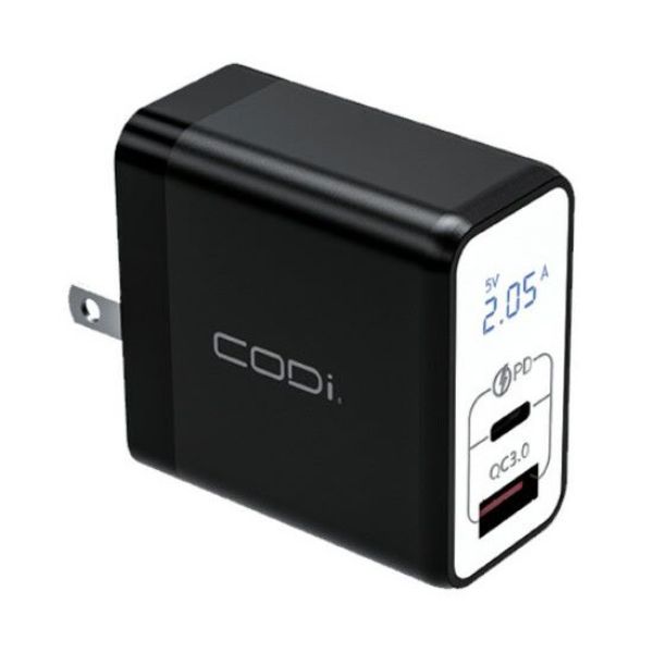 A01104 USB-A 3.0 Quick AC Adapter, Black & White -  CODi