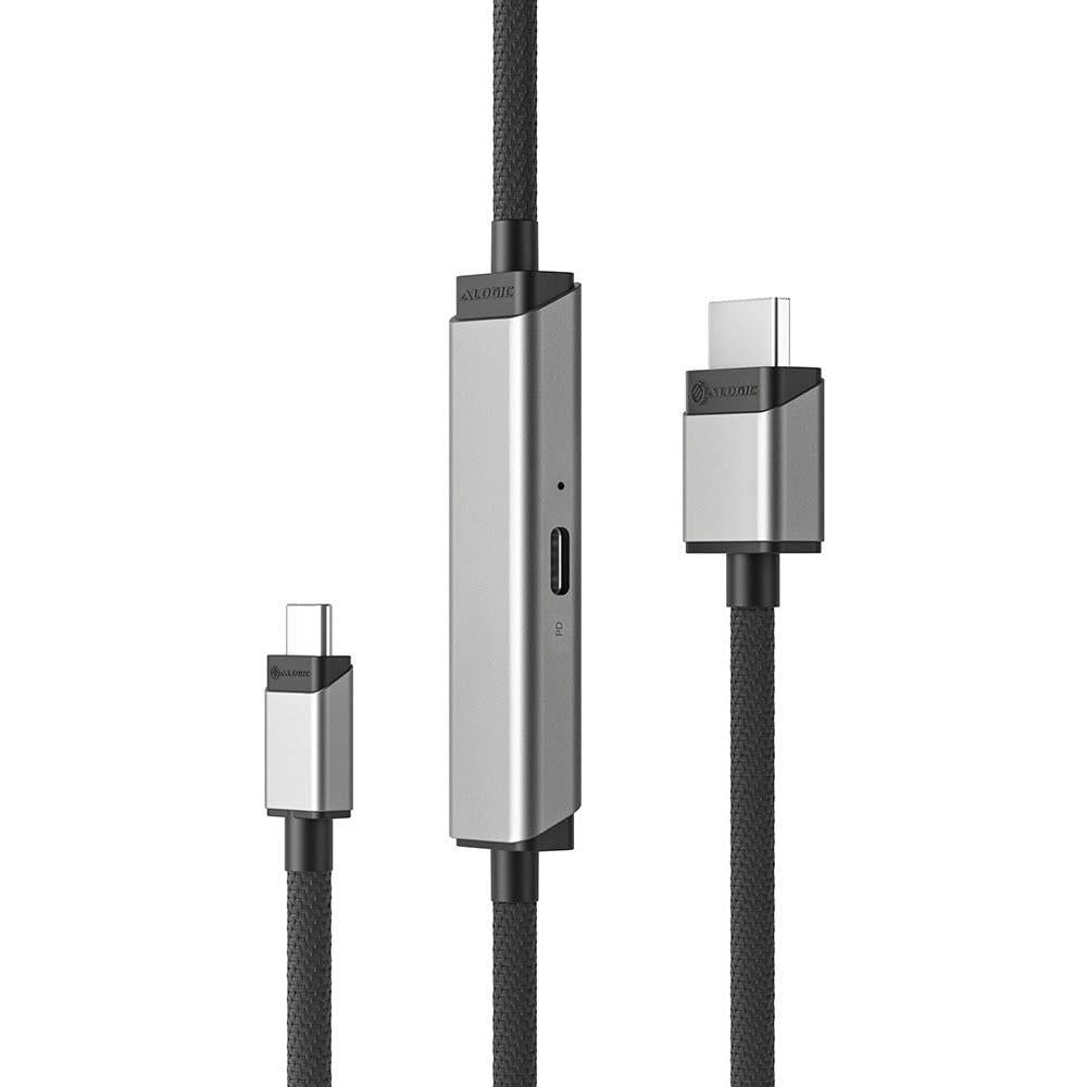Picture of Alogic ULCHDPD02-SGR 100W Male to Male USB-C to HDMI Cable&#44; Space Grey