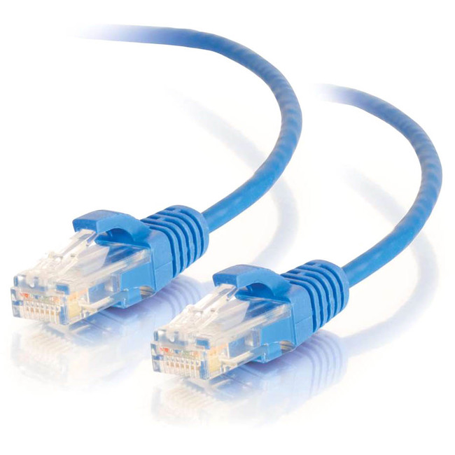 1 ft. Cat6 Blue UTP 28Awg Slim Patch Cable