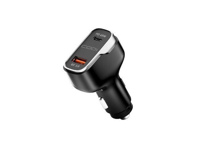 Picture of Codi A01111 65 watt USB-C Pd USB-A 3.0 Quick Charge Car Charger