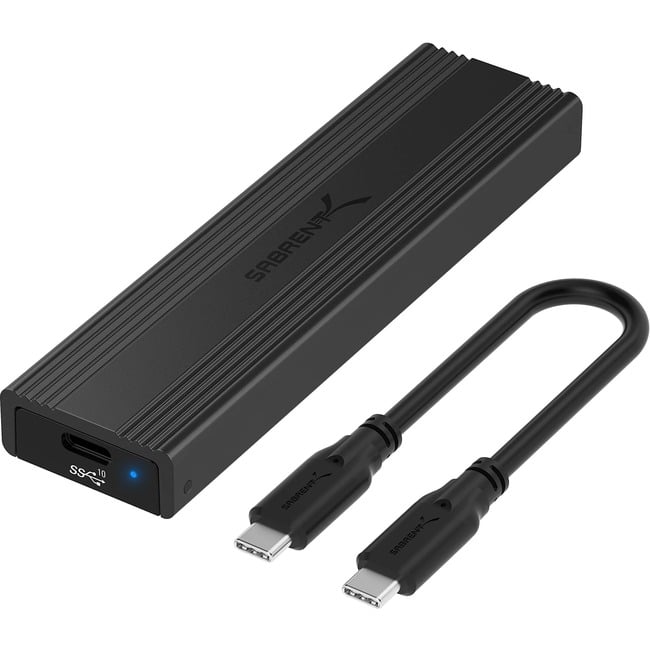 EC-SNVE USB 3.2 M.2 PCie NVME SATA Solid State Drive M.2 FF Type-C Tool-Free Enclosure