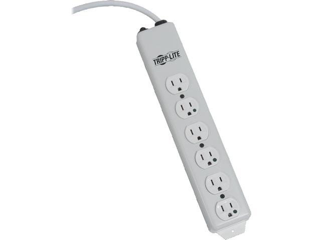 Tripp Lite PS-606-HGDG Patient Care Safe-It Medical Power Strip 6-Outlet Surge Protector with 6 ft. Cord