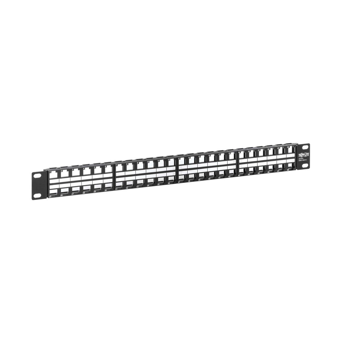 48-Port 1U Rack-Mount Unshielded Blank Keystone & Multimedia Patch Panel