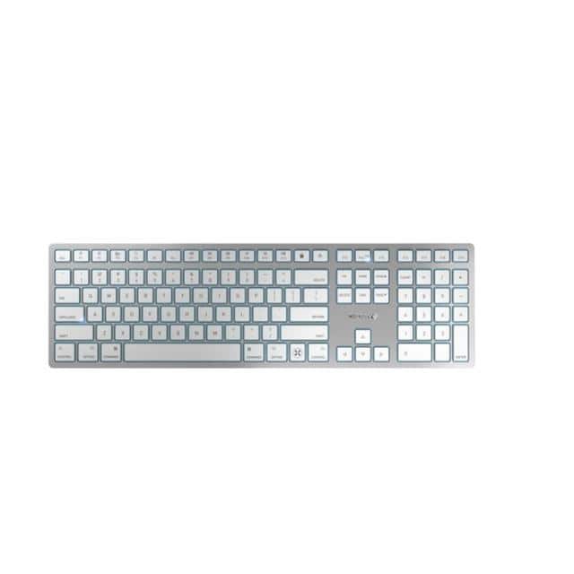 Picture of Cherry Desktop JK-9110US-1 9100 Slim Wireless & Rechargable Keyboard for iMac - Silver & White