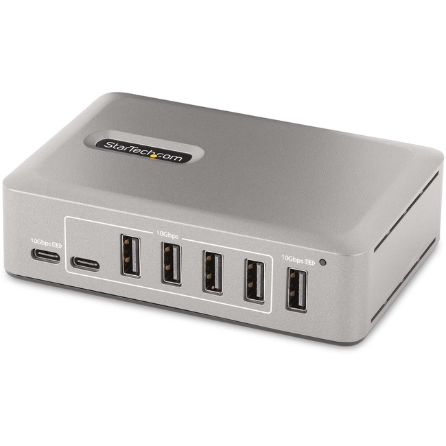 10-Port USB-C Hub - 8x USB-A-2x USB-C - Self-Powered with 65W