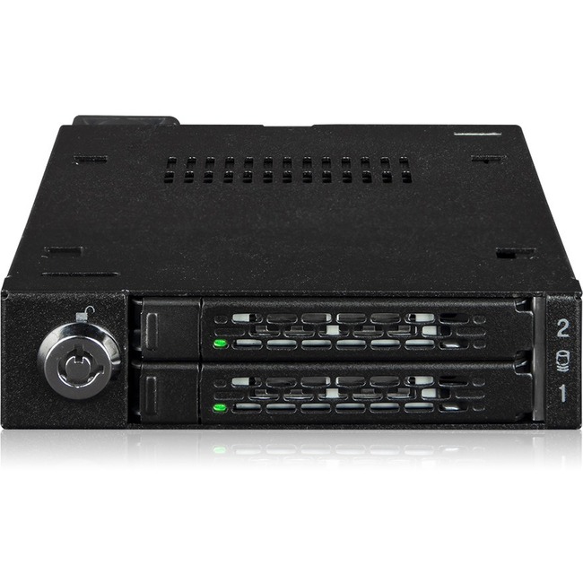 MB092VK-B 2.5 in. Rugged 2 Bay U.2-U.3 NVMe SSD PCIe 4.0 Mobile Rack for External 3.5 in. Drive Bay