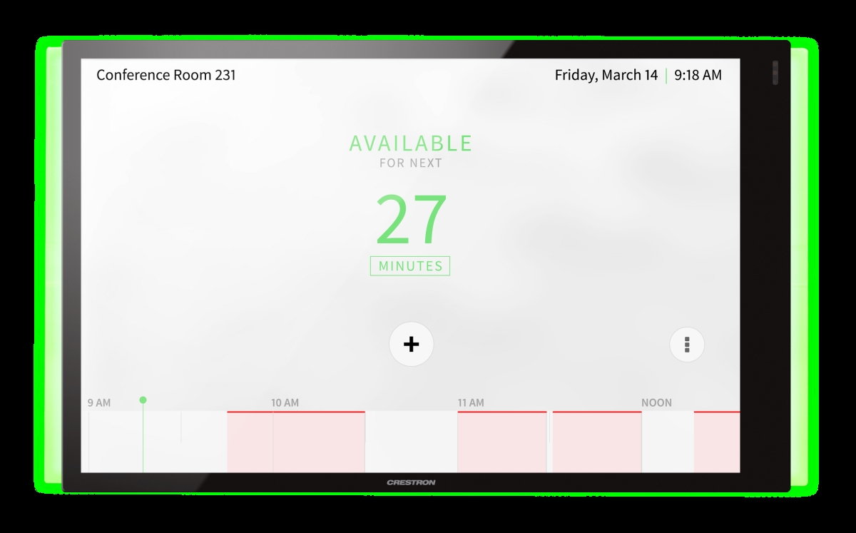 Picture of Crestron 6511515 10.1 in. Room Scheduling Touch Screen with Light&#44; Black
