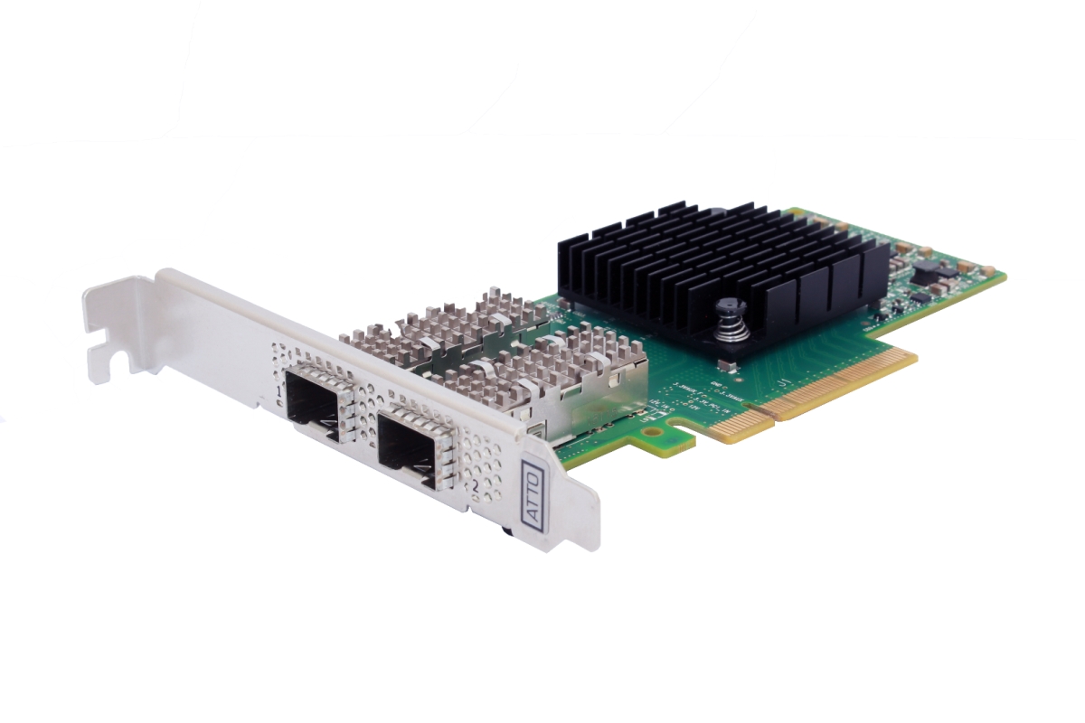 Picture of ATTO Technology FFRM-N322-10T Low Profile RJ45 Interface Network Adapter
