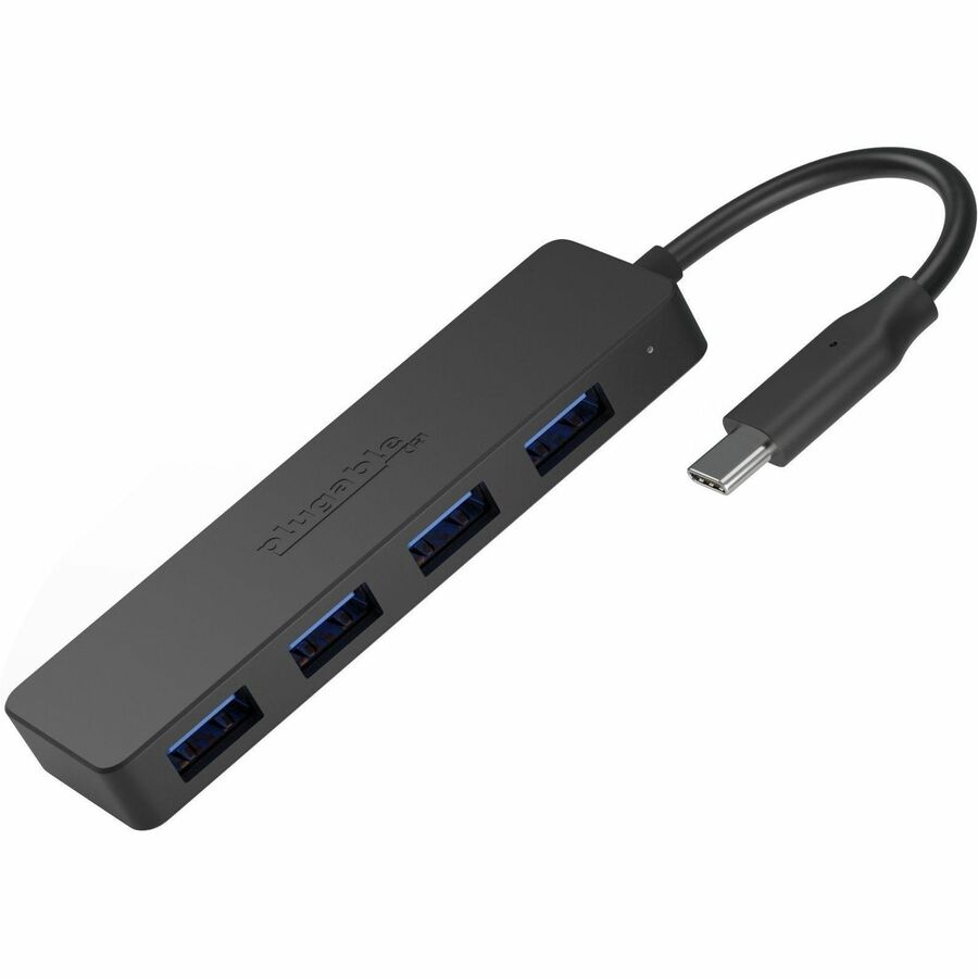 USB-C 4-Port Hub with Data Transfer, Black -  Aish, AI3009582