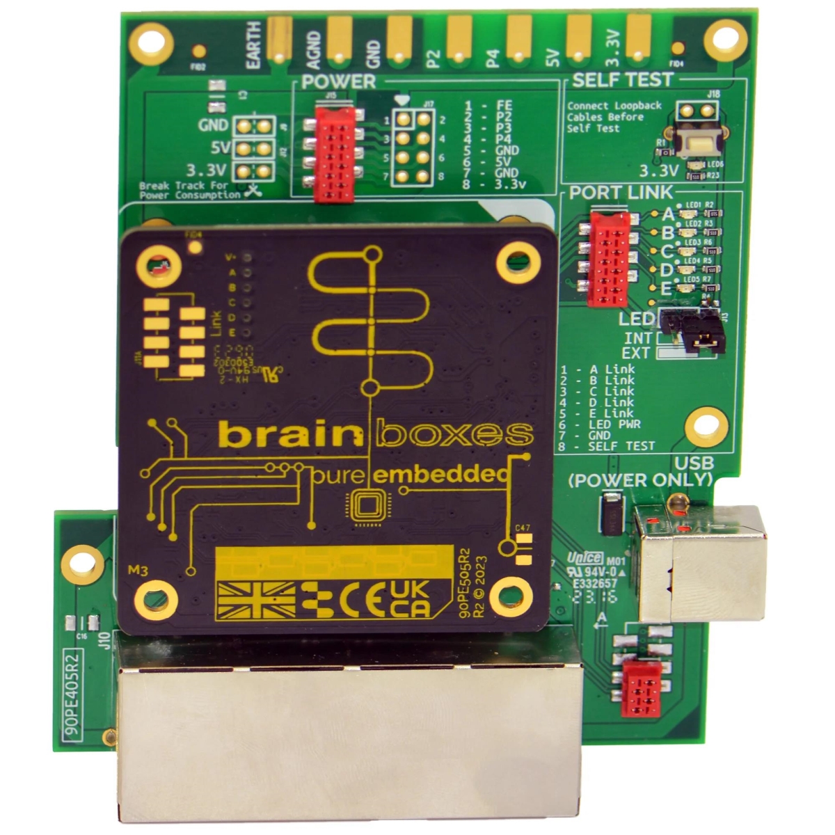 Picture of Brainboxes PE-405 Ethernet Development Tools Embedded Ethernet Evaluation Kit Easy Access PE-505 functionality