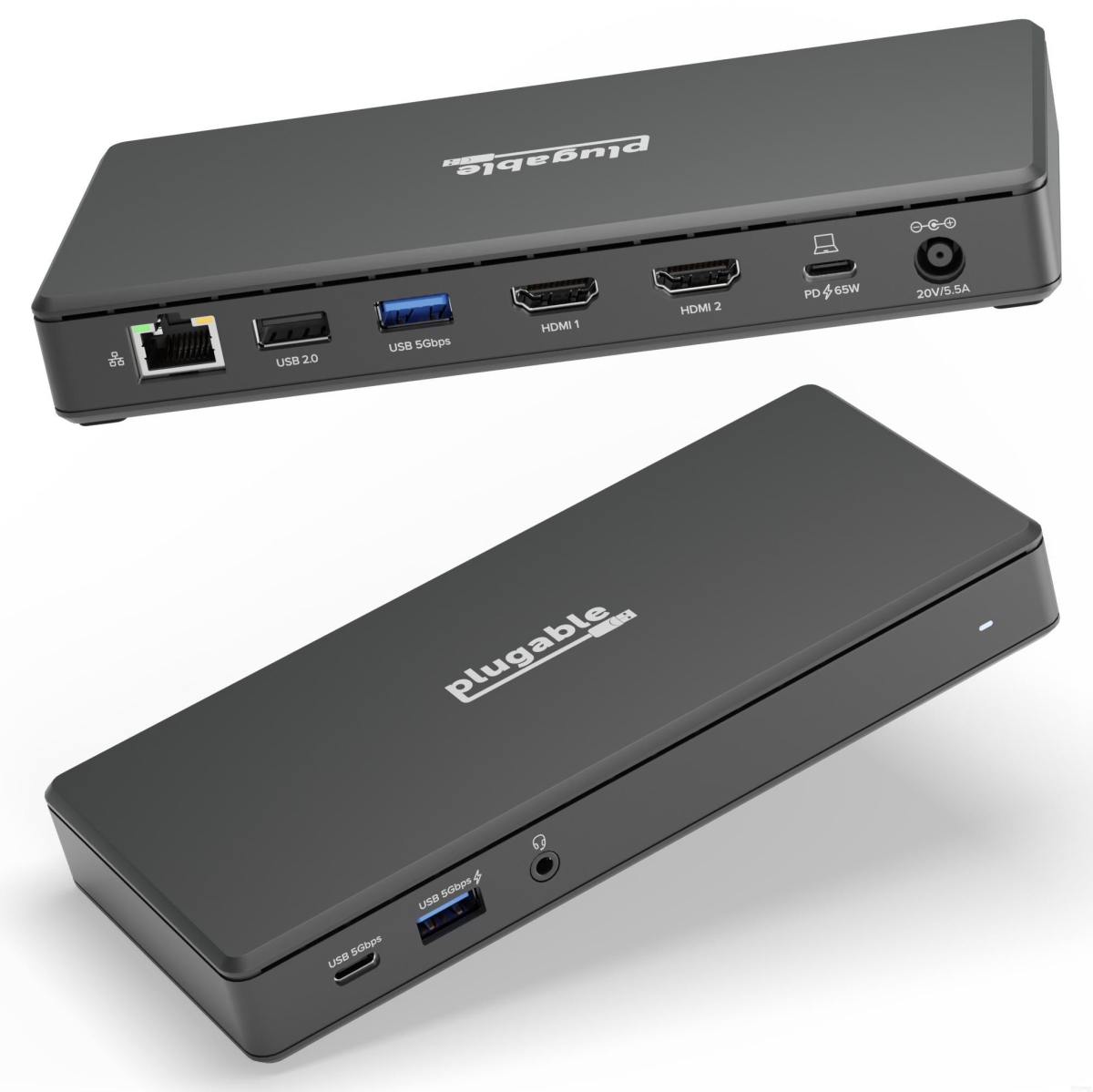 Plugable Technologies UD-MSTH2 65W USB-C Dual HDMI Docking Station