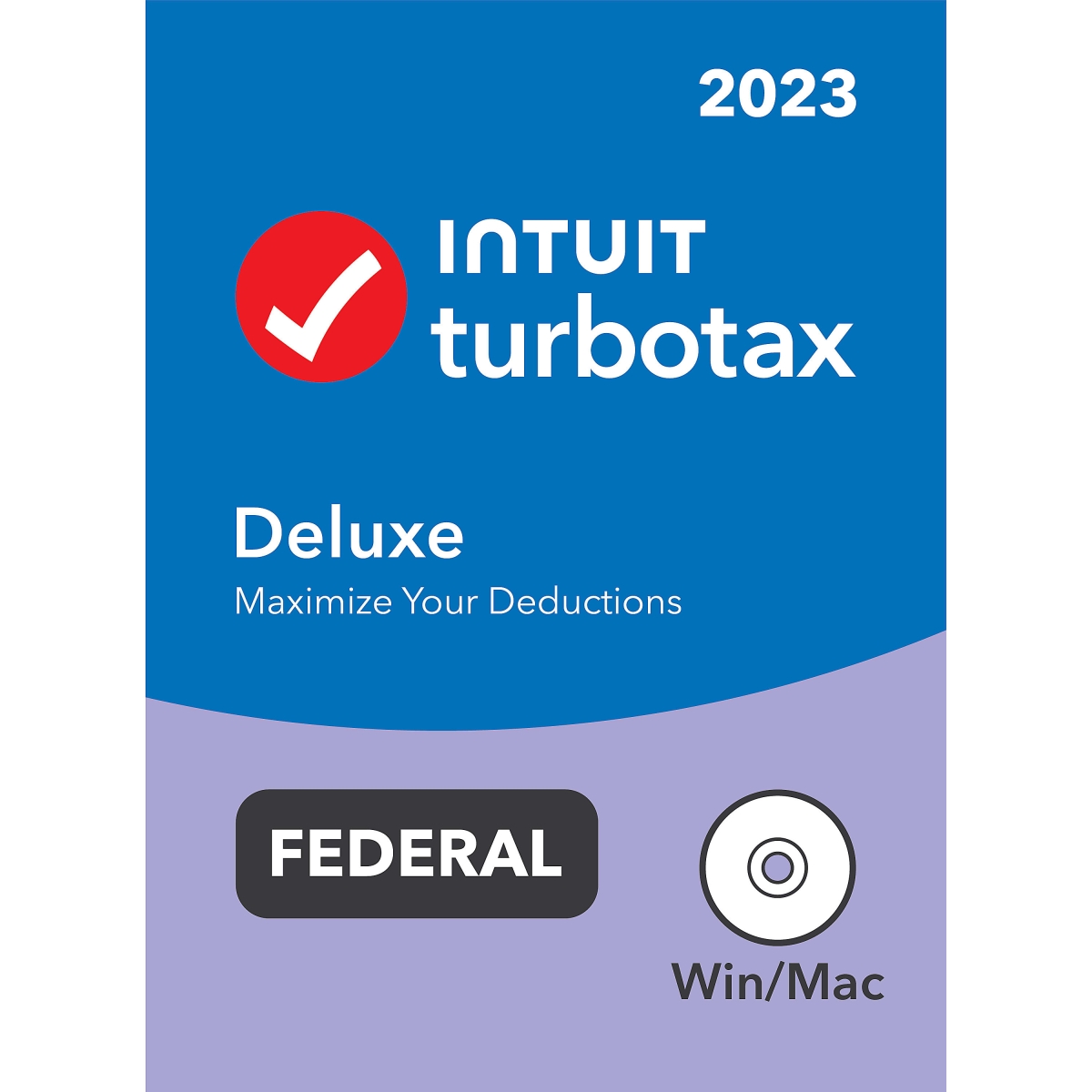 Picture of Intuit 5102385 TurboTax Deluxe 2023 Federal Software DVD Package
