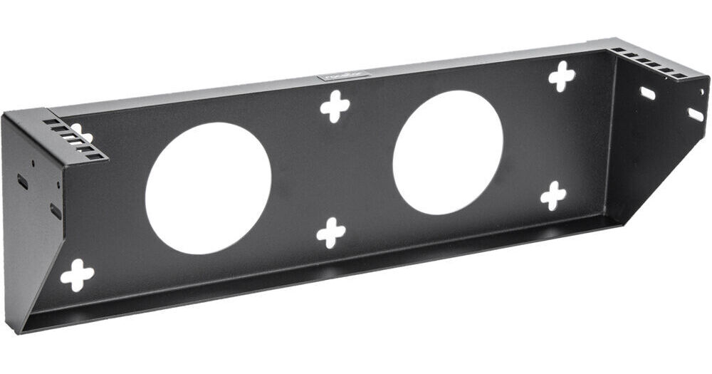 Y10E031-B1 19 in. 2 RU Solid Rack Steel Vertical Wall Mount Rack Bracket - Multi Color