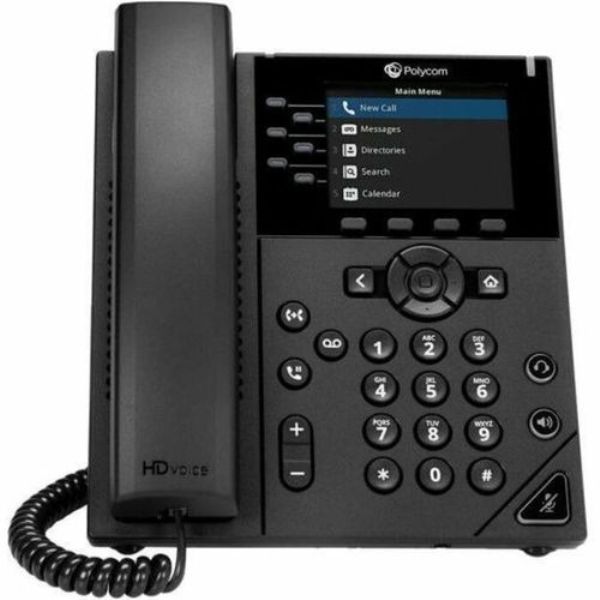 Picture of HP 89B69AA-ABA Poly VVX 350 Wall Mountable Corded IP Phone&#44; Black