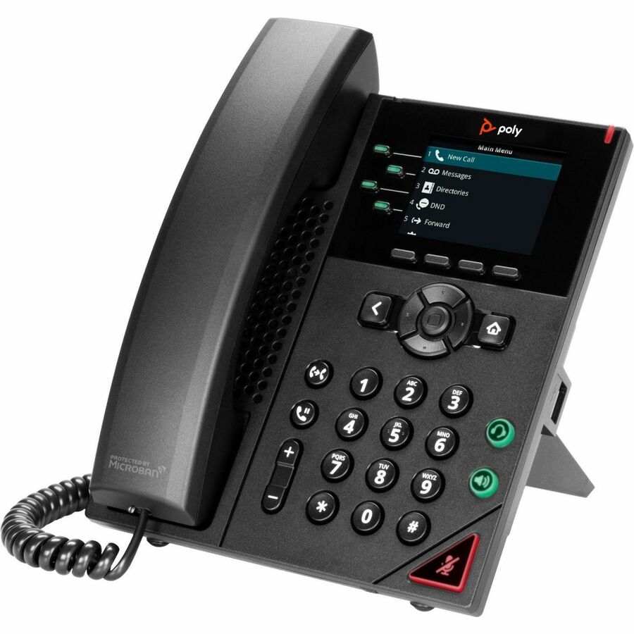 Picture of HP 89B66AA-ABA Poly VVX 250 Corded Wall Mountable IP Phone&#44; Black