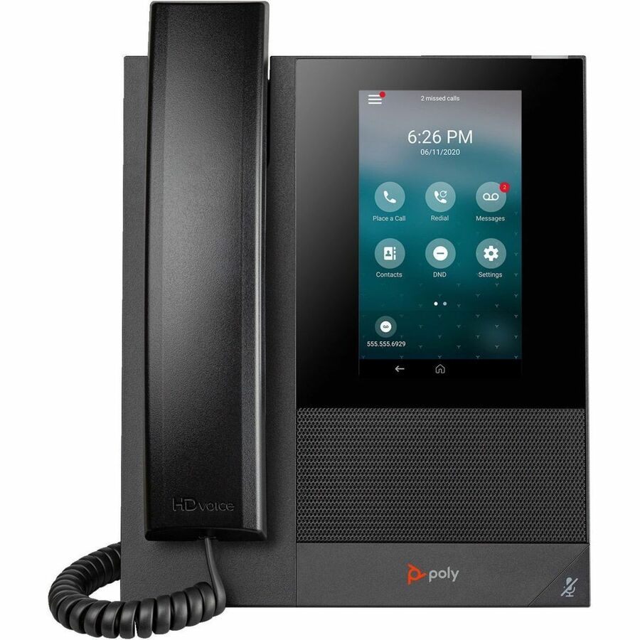 Picture of HP 849A1AA-AC3 Poly CCX 400 Corded Wall Mountable IP Phone with Open SIP & PoE-Enabled&#44; Black