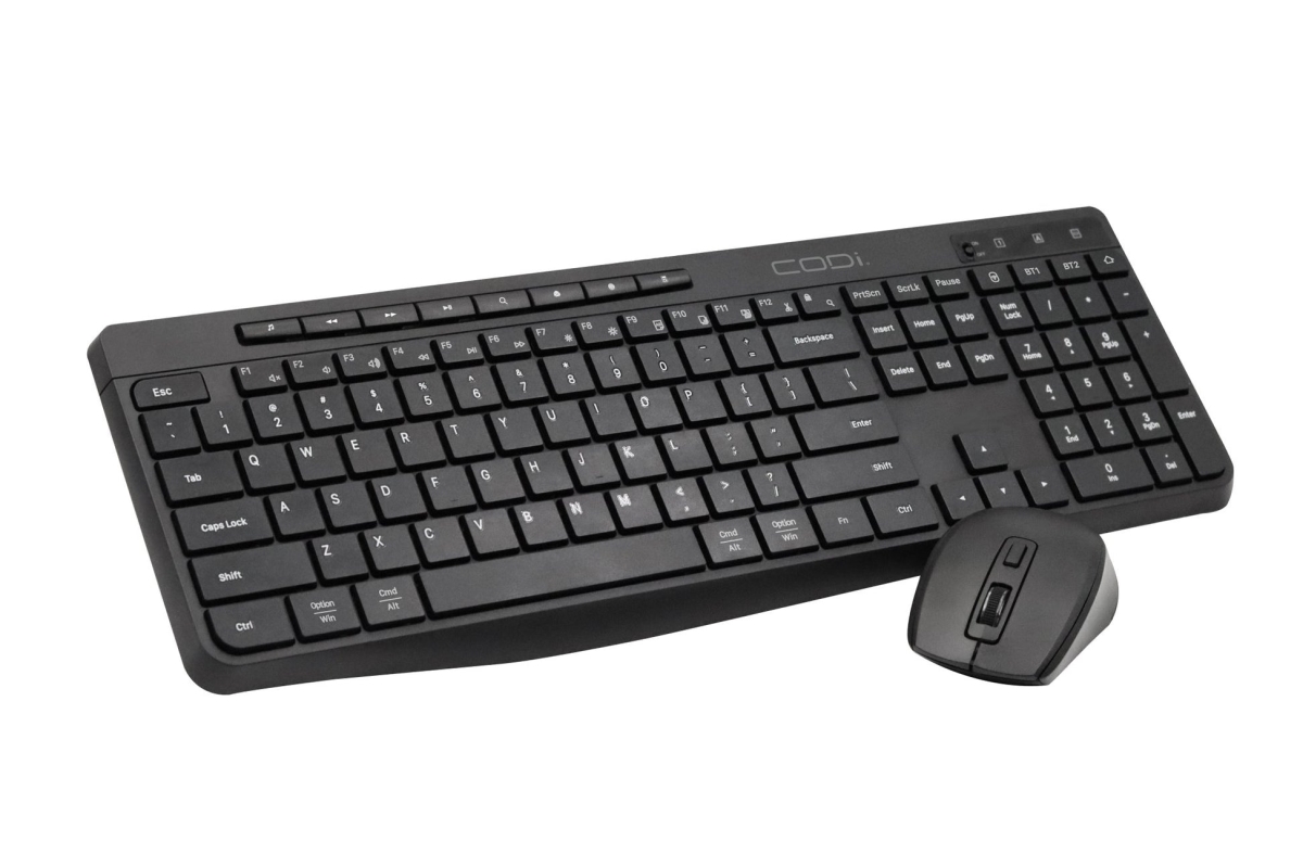 Picture of Codi KM-2B1W-R Triple Connection Multi-Device Keyboard & Mouse Combo