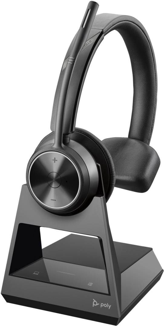 Picture of HP Poly Headsets 7E2L2AA-ABA Savi 7310 Office Dect 1920-1930 MHz Headset with TAA-US&#44; Black