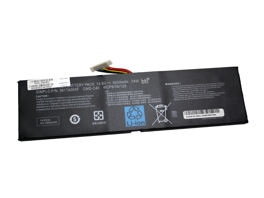 GMS-C40-BTI 74WHR GMS-C40 Replacement Battery