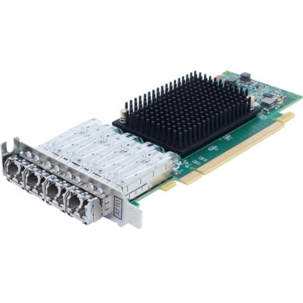 Picture of ATTO Technology CTFC-324P-000 Celerity Fiber Channel Adapter - PCI Express 4.0 x16 - 32 Gbits - 4 x Total Fiber Channel Ports - 4 x LC Ports - 4 x Total Expansion Slots - SFP Plus