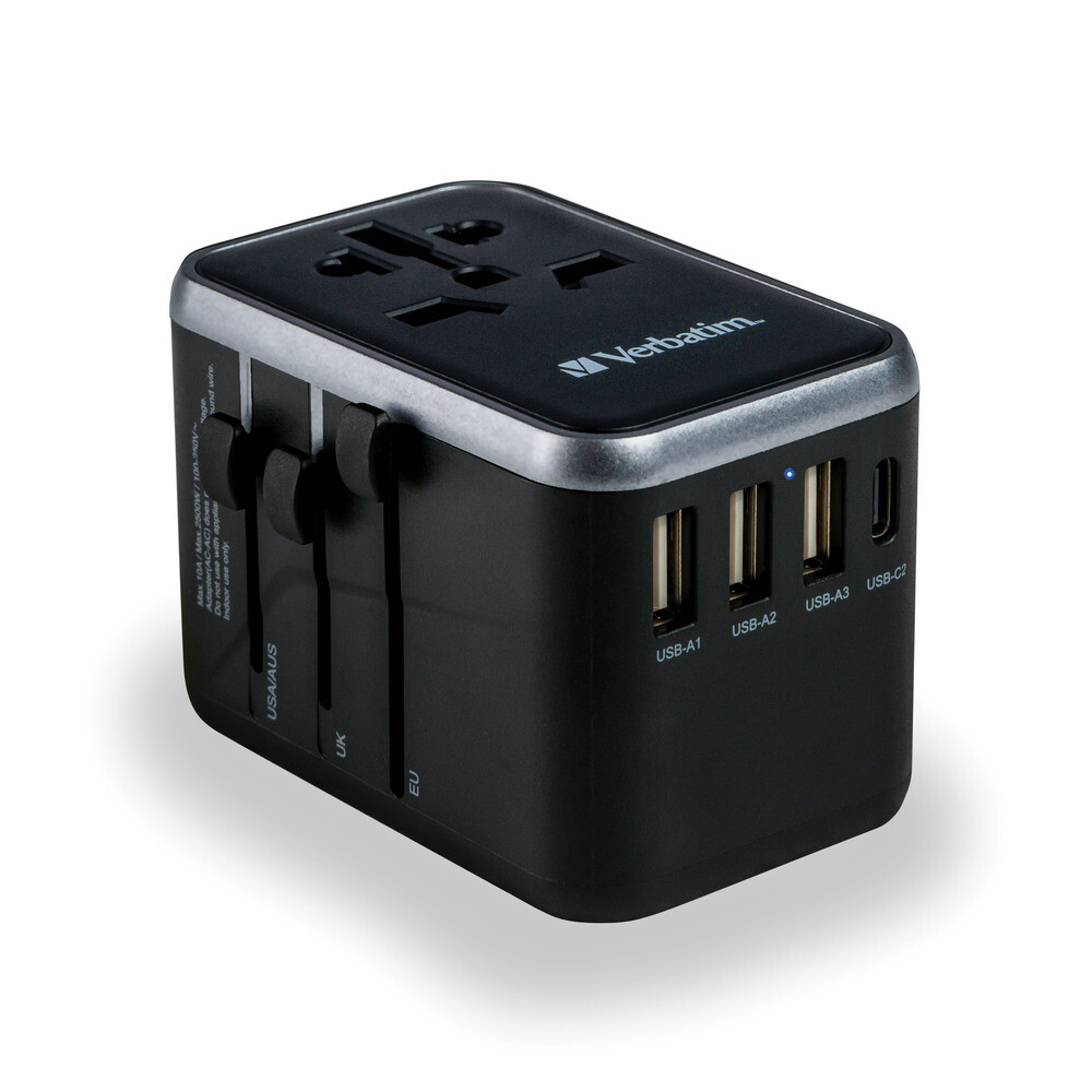 Picture of Verbatim 49546 USB-C&#44; USB-A Universal Travel Adapter