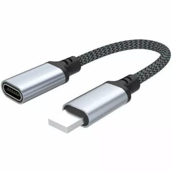 4XUSBCF8PINMCBL 4 in. USB Type-C to 8 Pin Adapter Cable, Silver