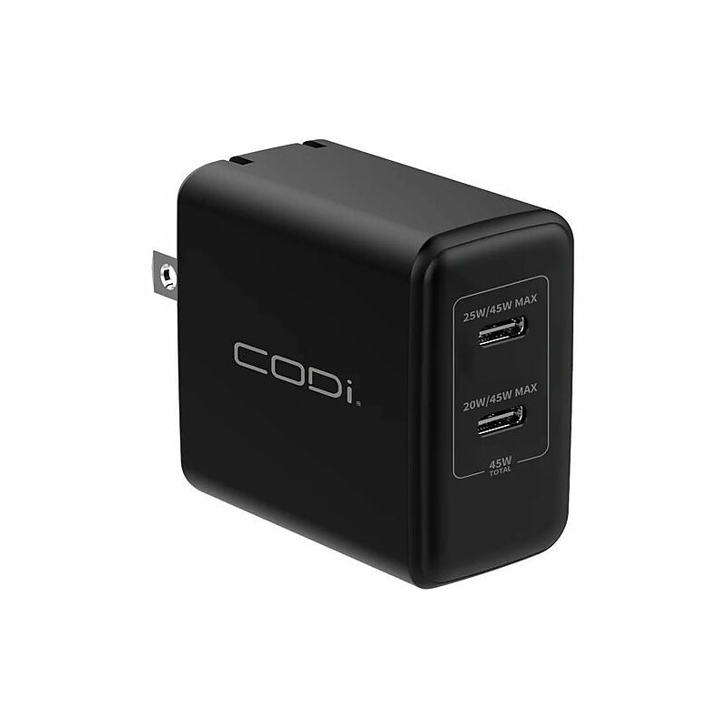 Picture of Codi WC045-2C 45W Wall Charger with 2x USB-C Charging Ports