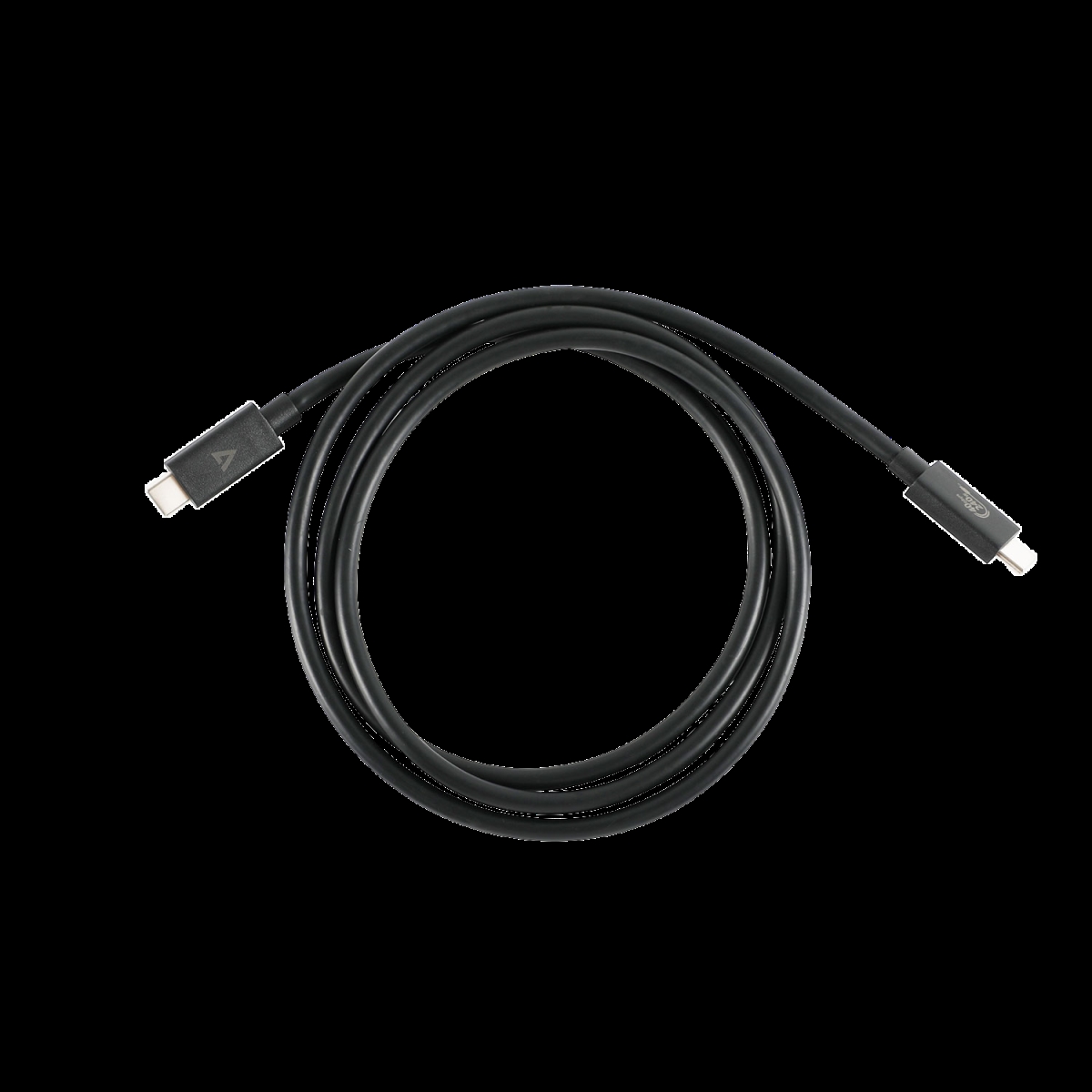 Picture of V7-Cables V7USB4-1.2M 1.2 m 240W Power Delivery USB Type-C Dual 4K-8K 40 Gbps 12A Cable&#44; Black