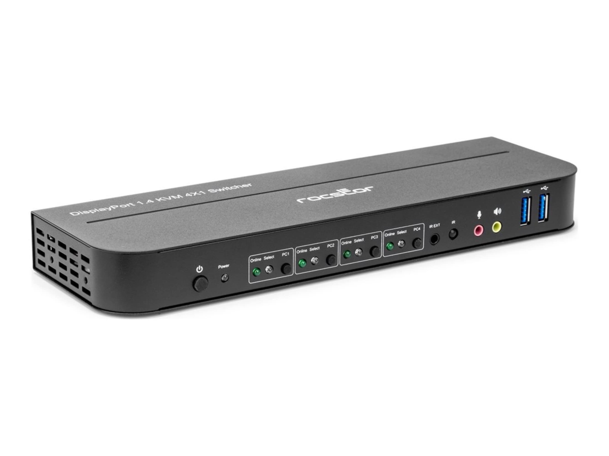 Picture of Rocstor Y10A327-B1 Display 4 Port & USB KVM Switch