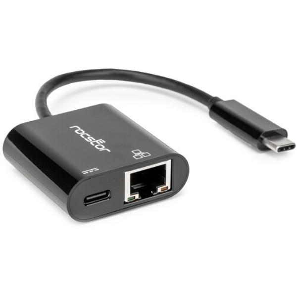Picture of Rocstor Y10A340-B1 USB-C To Gigabit 100W PD 3.0 Ethernet Adapter