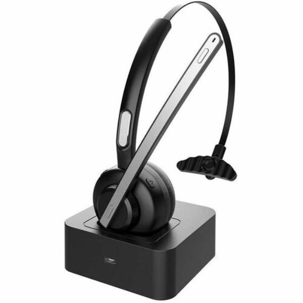 Picture of 4XEM 4XWLHSTH10B 32.8 ft. Bluetooth Mono Wireless Office Headset with Charging Base - Over-the-Head&#44; Noise Canceling&#44; Black