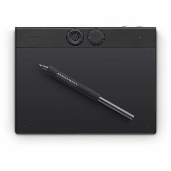 Picture of Wacom PTK470K0A Intuos Pro Small Graphics Tablet - 5080 lip Wired & Wireless - Bluetooth - 8192 Pressure Level - Pen - PC - Mac&#44; Black