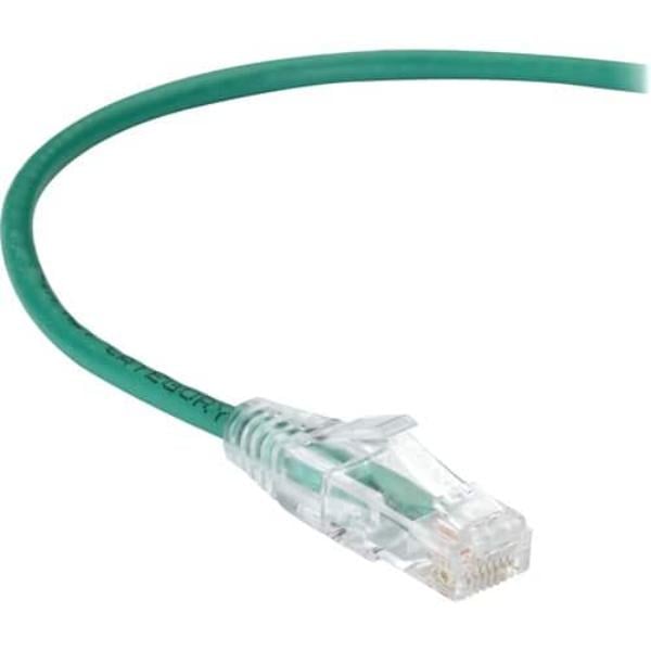 Black Box C6PC28-GN-15 15 ft. Slim-Net Cat.6 UTP Patch Network Cable - Category 6 - Wallplate - Network Device, Green
