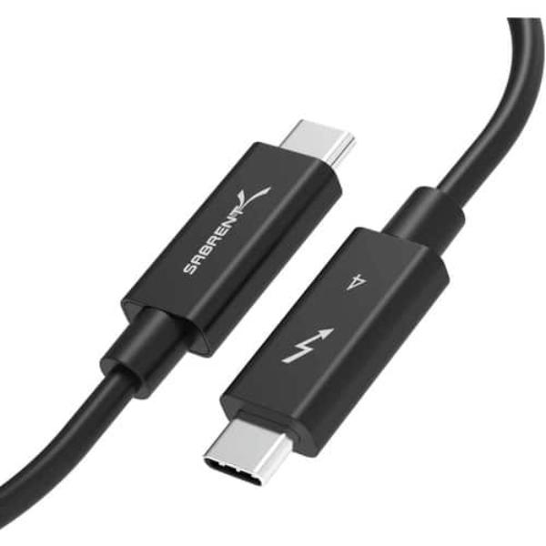 Picture of Sabrent CB-T4M2 6.56 ft. Thunderbolt 4 Active Cable with E-Marker Chip - Audio-Video-Data Transfer Cable for Audio & Video Device&#44; Black