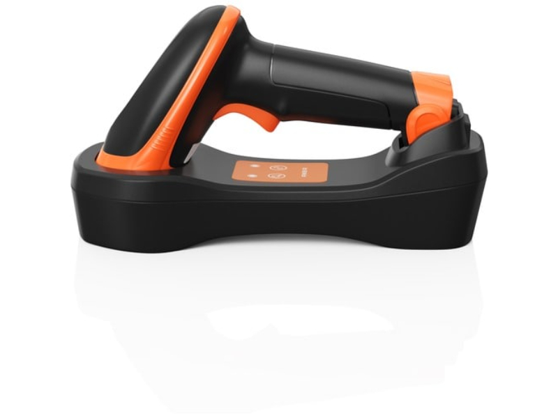 BR300-BL Wireless Barcode Scanner with 2.4Ghz USB Charging Station - Black