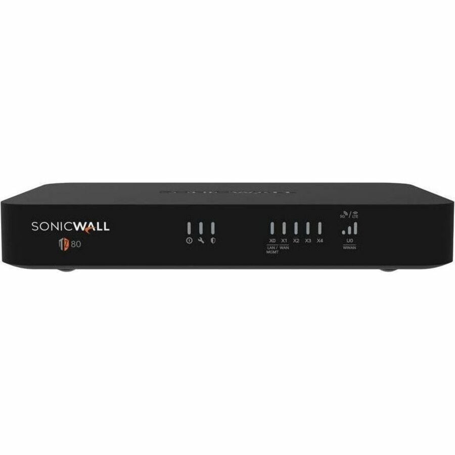 03-SSC-2850 TZ80 Network Security & Firewall Appliance - Intrusion Prevention - 4 Port - 1000Base-T, 1000Base-X - Gigabit Ethernet