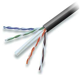 Picture of Belkin A7L704-500-BLK 500 ft. 4 pair 23 awg Cat 6 Solid Pvc Bulk Cable, Black