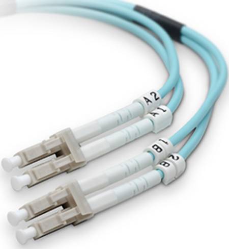 Picture of Belkin F3F004-02M 2M Fiber Mmf Aqua Lc, Lc 50 & 125 Om4 Cable