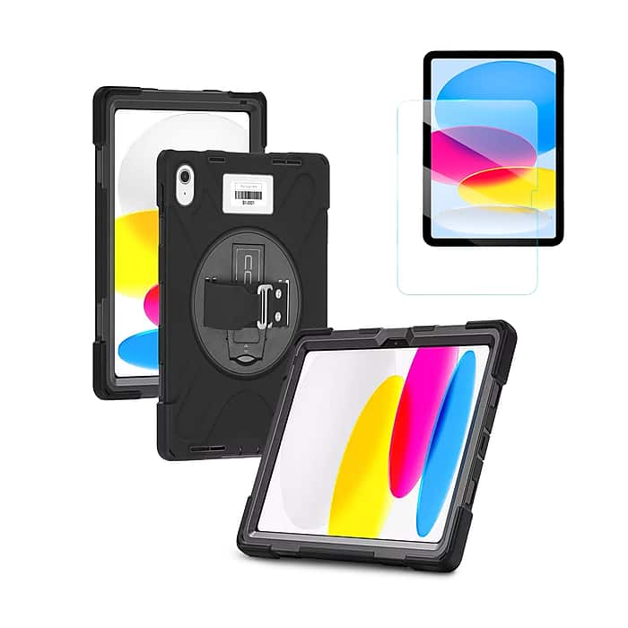 TK000001 iPad Essentials Bundle - Rugged Case 11 in. A16 & 10.9 in. 10th Gen & Screen Protector