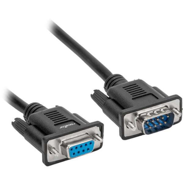 PREMIUM 2M 6.4FT STRAIGHT THROUGH DB9 RS232 SERIAL CABLE, M/F - 6 FT SERIAL EX