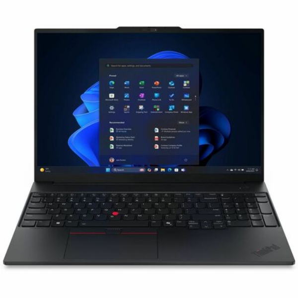 16 in. ThinkPad E16 Gen 3 Touchscreen WUXGA 60 Hz Intel Core Chip 1920 x 1200 Ultra 5 225U 16 GB RAM 512 GB SSD Windows 11 Pro Notebook - Black