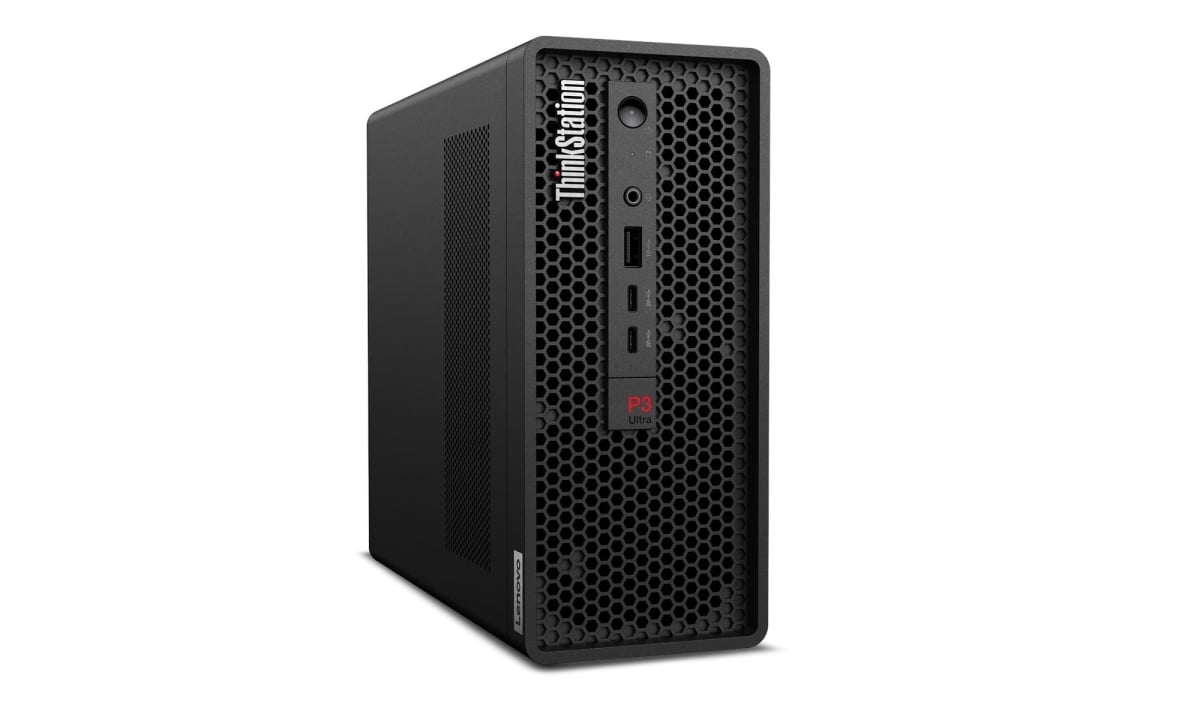 30J5005DUS ThinkStation P3 Intel Core Ultra 7 265 vPro 32GB RAM 1TB SSD Windows 11 Pro Workstation, Black